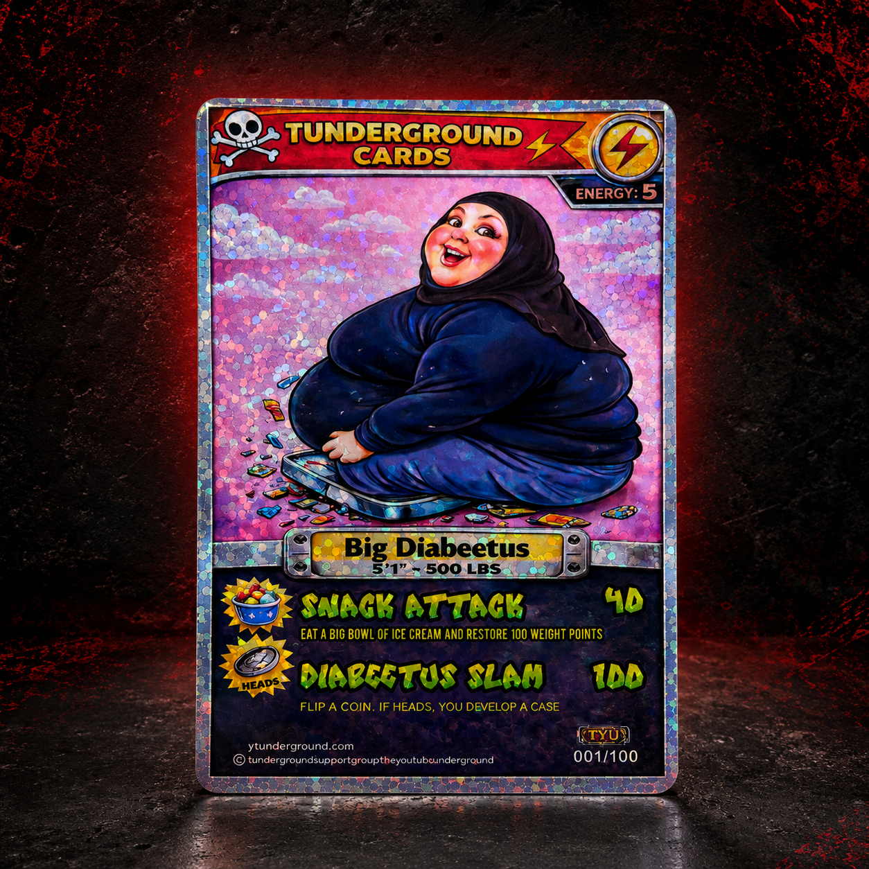 Big Diabeetus | Tunderground Holographic Trading Card