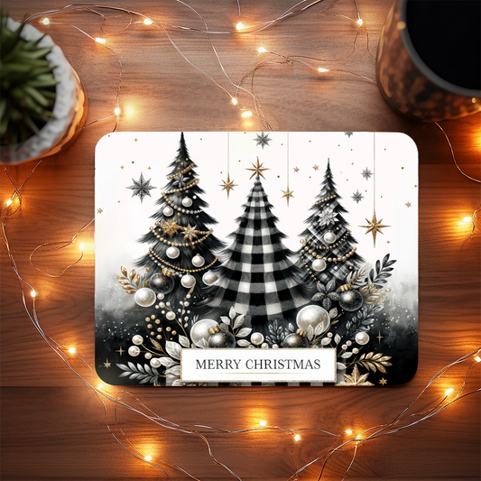 Elegant Merry Christmas – Holiday Mouse Pad