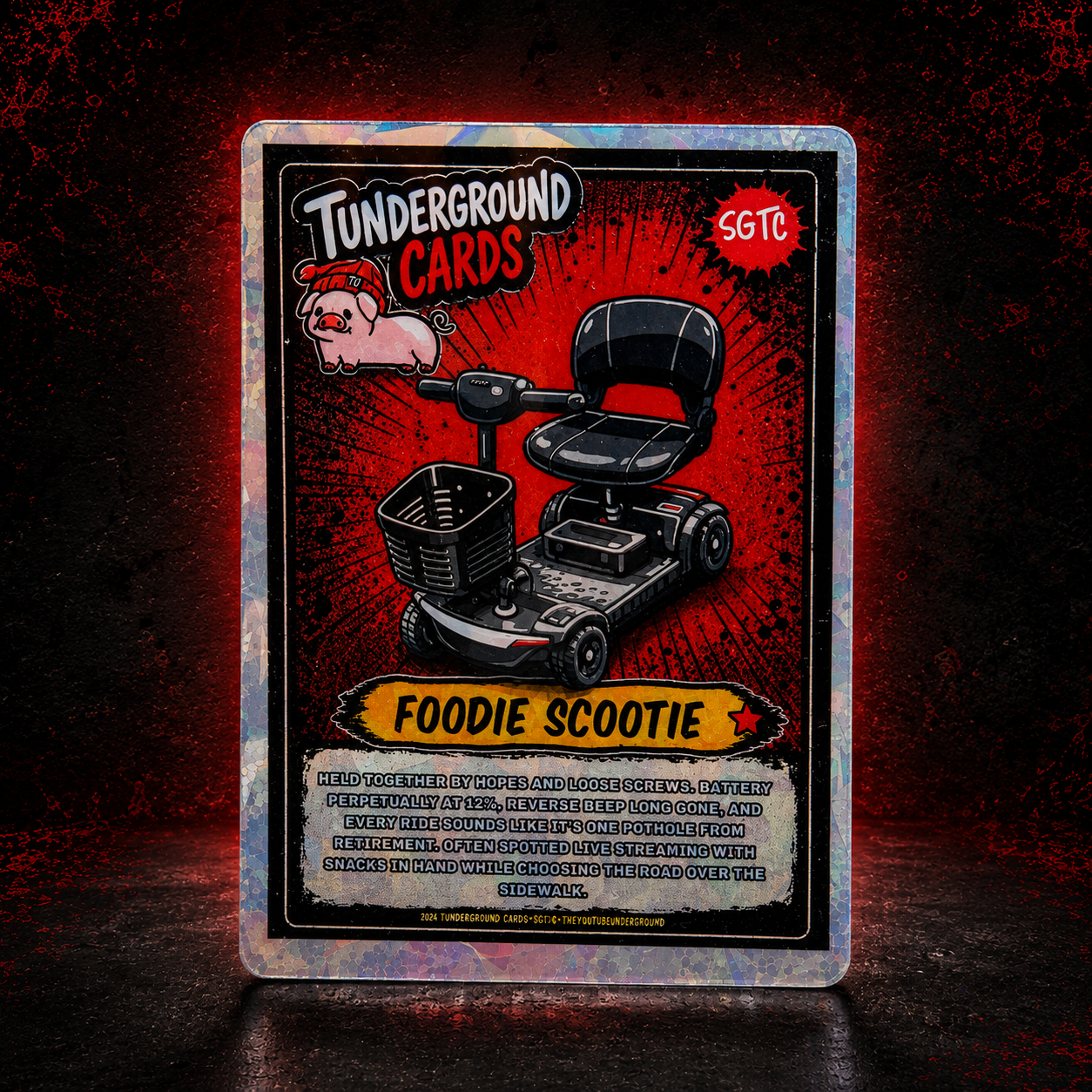Foodie Scootie | Tunderground Holographic Trading Card