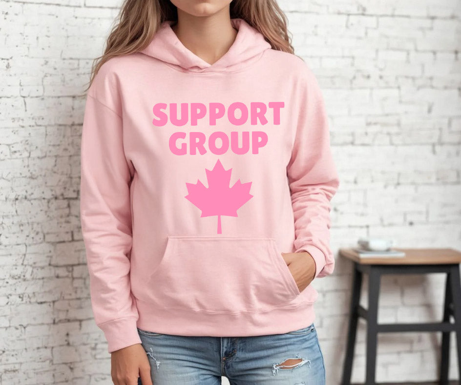 Support Group Hoodie Glitter Pink Hoodie