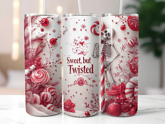 Sweet But Twisted – Candy Cane Christmas Tumbler (20oz)